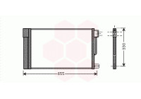 Condenser, air conditioning 17005314 Van Wezel