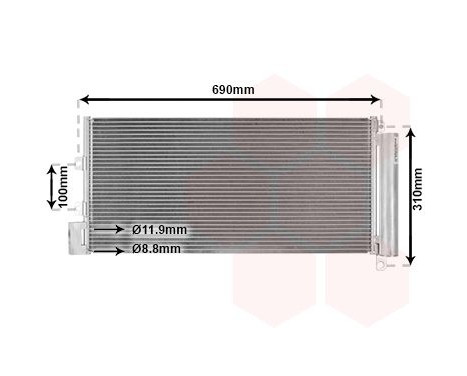 Condenser, air conditioning 17005356 International Radiators, Image 2