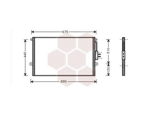 Condenser, air conditioning 21005018 International Radiators, Image 2