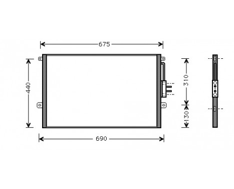 Condenser, air conditioning 21005018 International Radiators