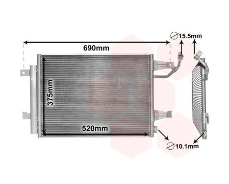 Condenser, air conditioning 32005177 International Radiators, Image 2