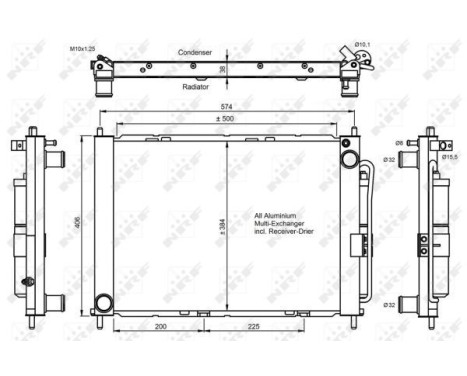 Condenser, air conditioning 350056 NRF, Image 2
