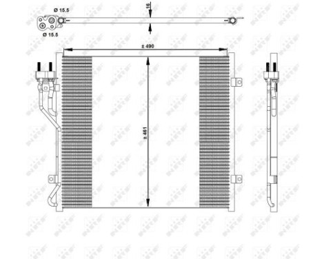 Condenser, air conditioning 350129 NRF, Image 2