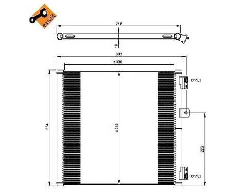 Condenser, air conditioning 350204 NRF, Image 3