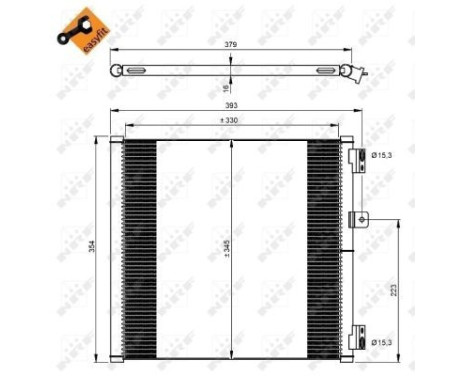 Condenser, air conditioning 350204 NRF, Image 4