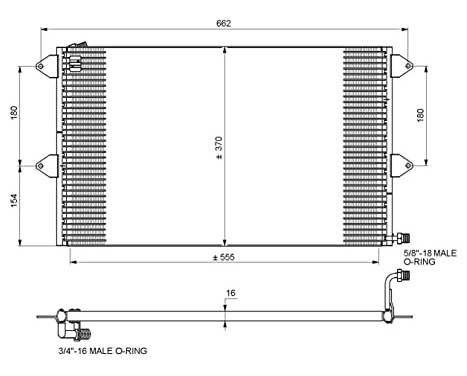 Condenser, air conditioning 35034 NRF, Image 2