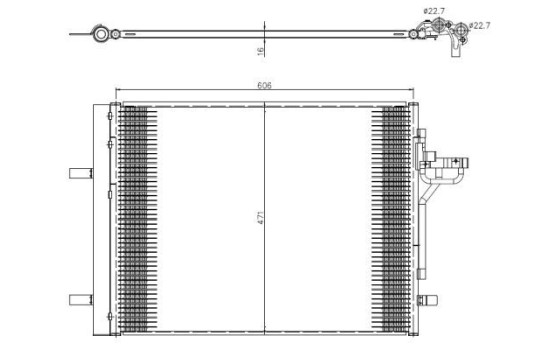 Condenser, air conditioning 350375 NRF