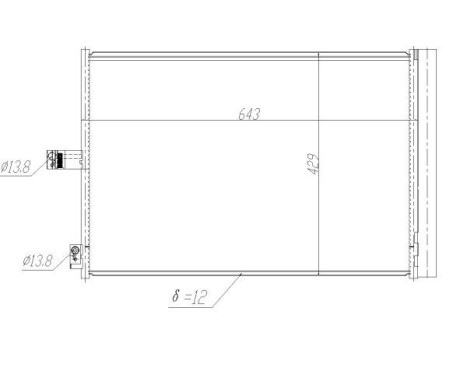 Condenser, air conditioning 350457 NRF, Image 2