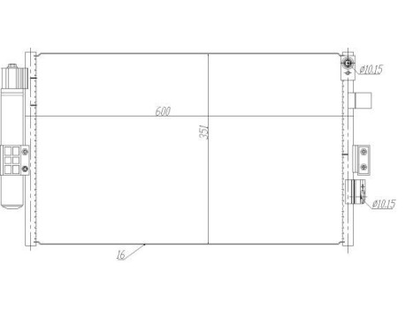 Condenser, air conditioning 350464 NRF, Image 4