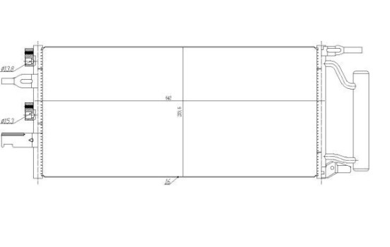Condenser, air conditioning 350475 NRF, Image 4