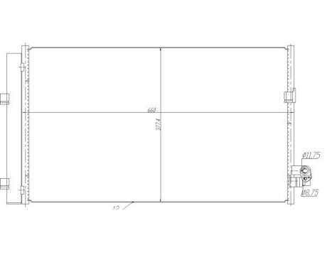 Condenser, air conditioning 350476 NRF, Image 2
