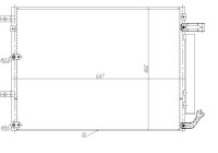 Condenser, air conditioning 350485 NRF