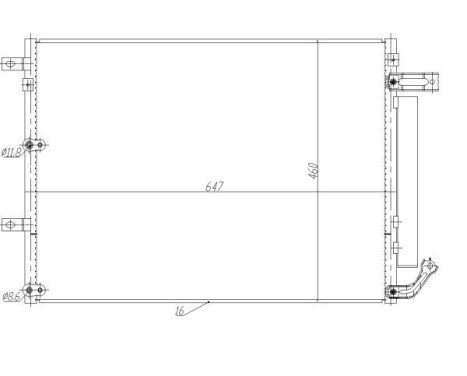 Condenser, air conditioning 350485 NRF, Image 5