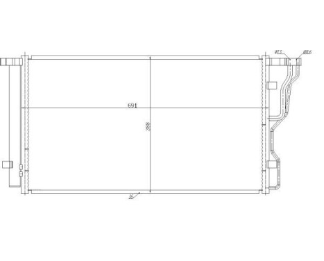 Condenser, air conditioning 350486 NRF, Image 2