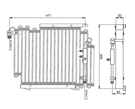 Condenser, air conditioning 35057 NRF