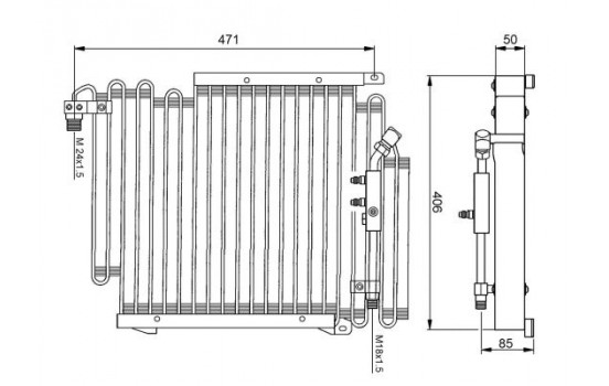 Condenser, air conditioning 35057 NRF