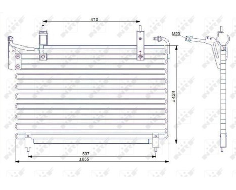 Condenser, air conditioning 35071 NRF, Image 2