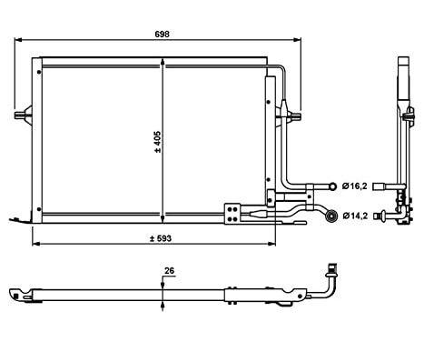 Condenser, air conditioning 35139 NRF