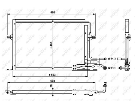 Condenser, air conditioning 35139 NRF, Image 2