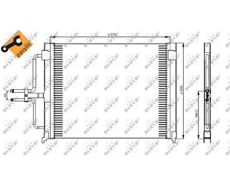 Condenser, air conditioning 35162 NRF, Image 2