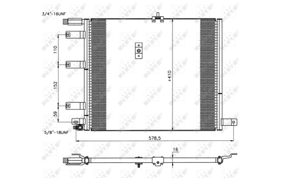 Condenser, air conditioning 35212 NRF