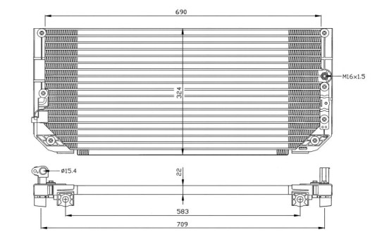 Condenser, air conditioning 35282 NRF