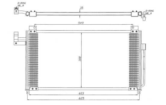 Condenser, air conditioning 35341 NRF