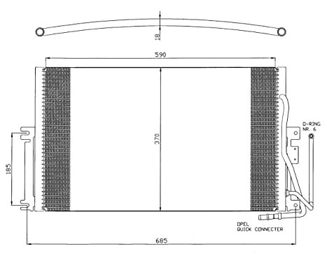 Condenser, air conditioning 35342 NRF, Image 6