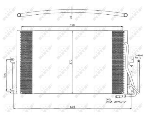 Condenser, air conditioning 35342 NRF, Image 5
