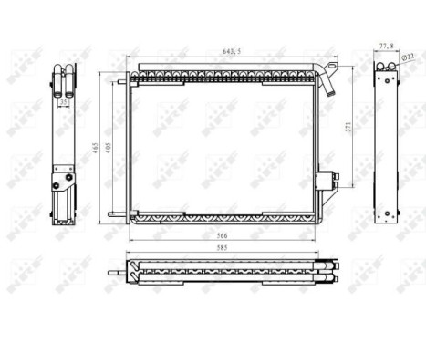 Condenser, air conditioning 35370 NRF