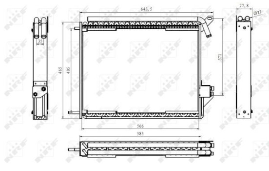 Condenser, air conditioning 35370 NRF