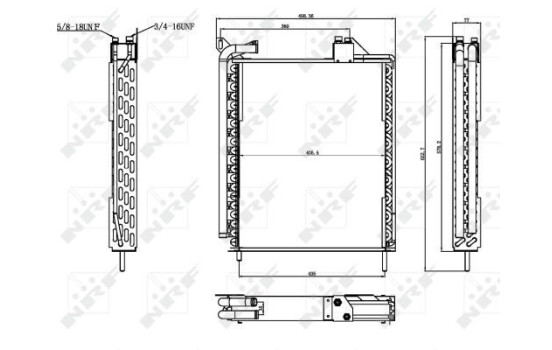 Condenser, air conditioning 35371 NRF