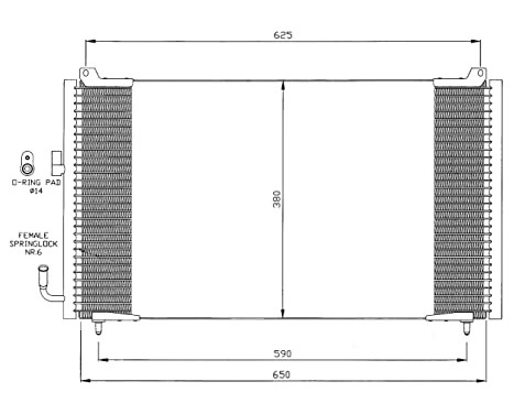 Condenser, air conditioning 35378 NRF, Image 6