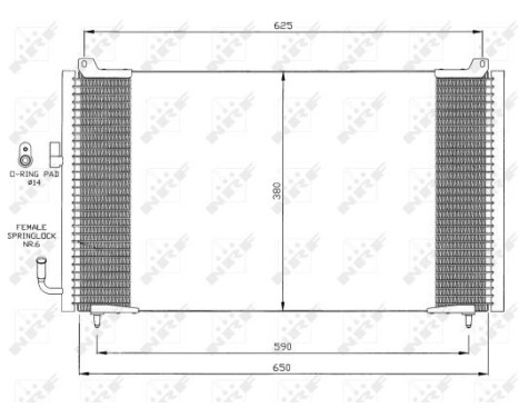 Condenser, air conditioning 35378 NRF, Image 5