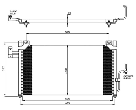 Condenser, air conditioning 35386 NRF