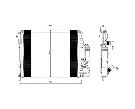 Condenser, air conditioning 35547 NRF, Image 2