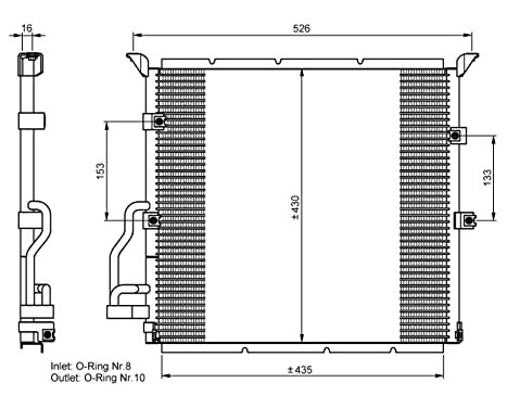 Condenser, air conditioning 35586 NRF, Image 6
