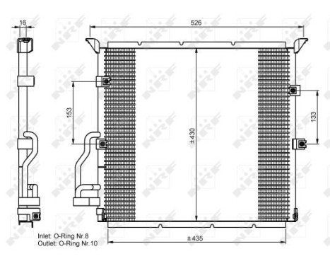 Condenser, air conditioning 35586 NRF, Image 5