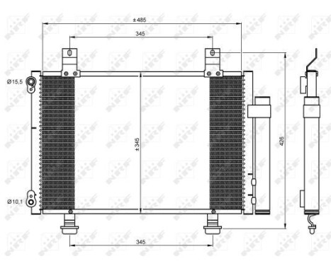 Condenser, air conditioning 35645 NRF, Image 2