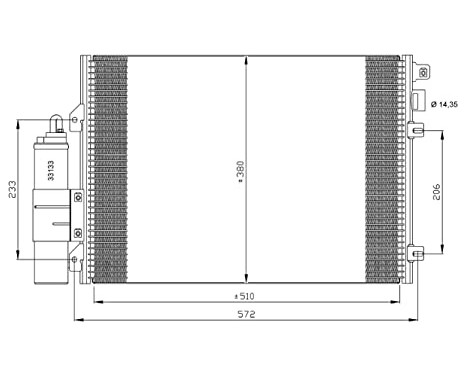 Condenser, air conditioning 35771 NRF, Image 3