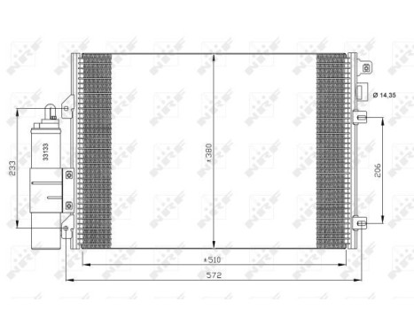 Condenser, air conditioning 35771 NRF, Image 4