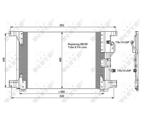 Condenser, air conditioning 35772 NRF, Image 3