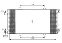 Condenser, air conditioning 35786 NRF