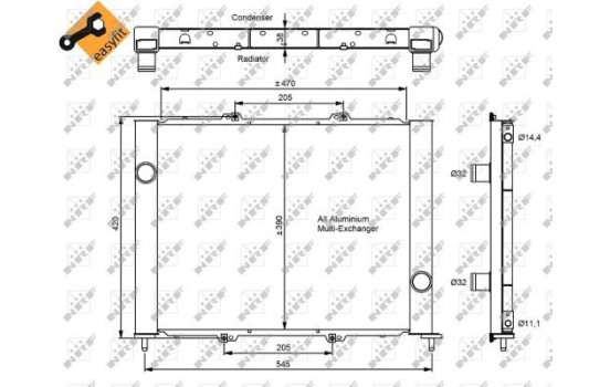 Condenser, air conditioning 35887 NRF, Image 5