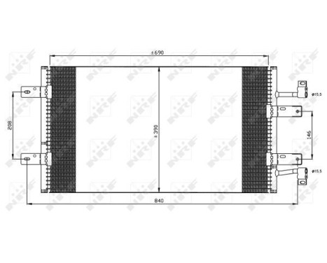 Condenser, air conditioning 35900 NRF, Image 2