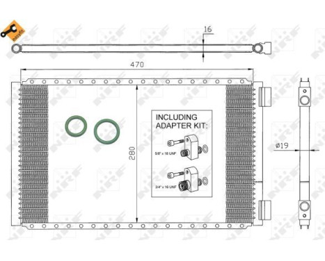 Condenser, air conditioning 35950 NRF, Image 5