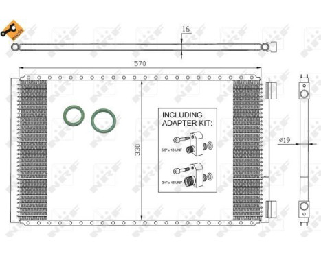 Condenser, air conditioning 35951 NRF, Image 5