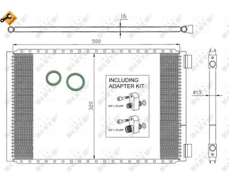 Condenser, air conditioning 35953 NRF, Image 5