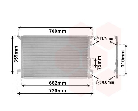 Condenser, air conditioning 37005333 International Radiators, Image 2