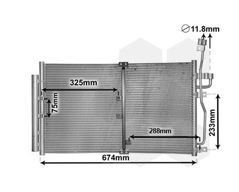 Condenser, air conditioning 37005425 International Radiators, Image 2